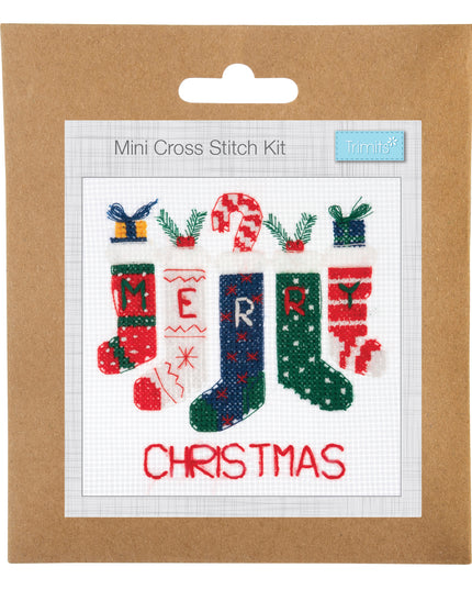 Mini Cross Stitch Kit Stocking