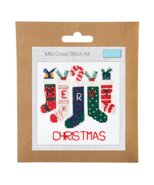 Mini Cross Stitch Kit Stocking