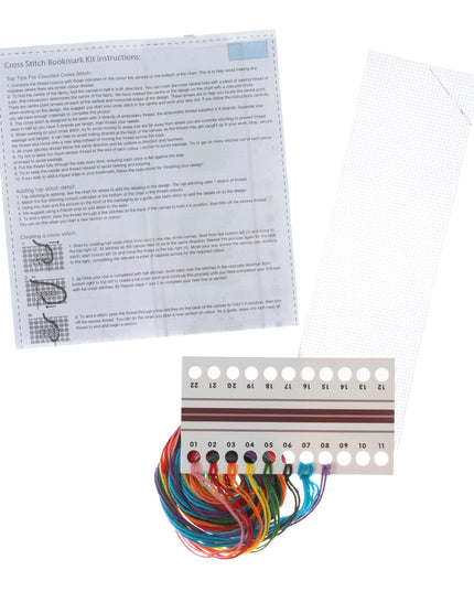 Counted Cross Stitch Kit: Bookmark: Floral Books