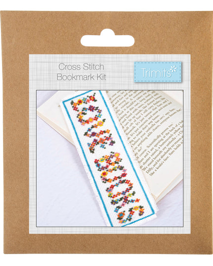 Counted Cross Stitch Kit: Bookmark: Floral Books