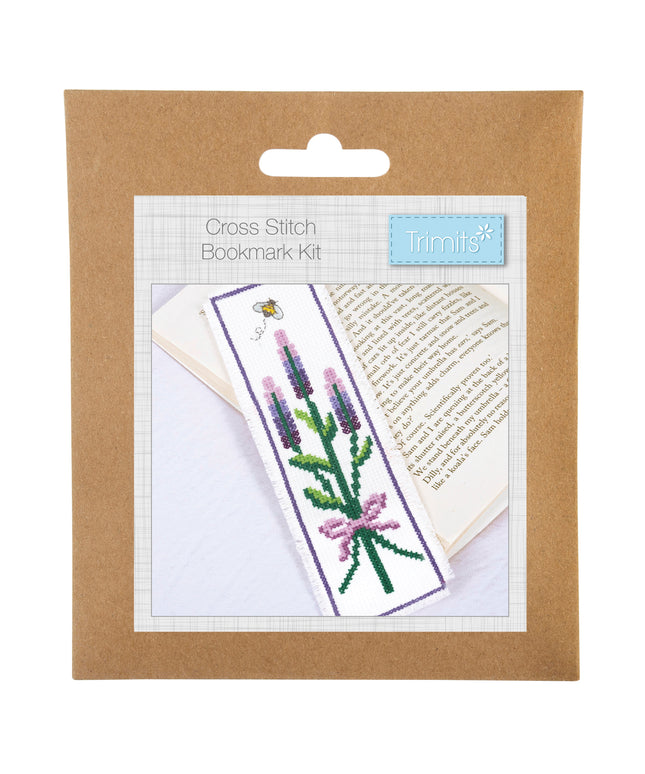 Counted Cross Stitch Kit: Bookmark: Lavender