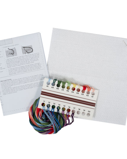 Counted Cross Stitch Kit: Mini: Pansies