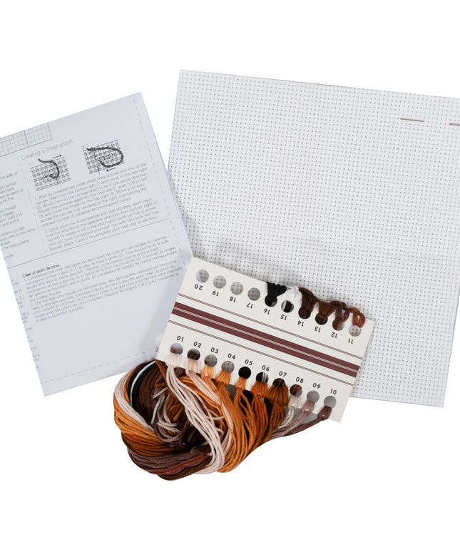 Counted Cross Stitch Kit: Mini: French Bulldog