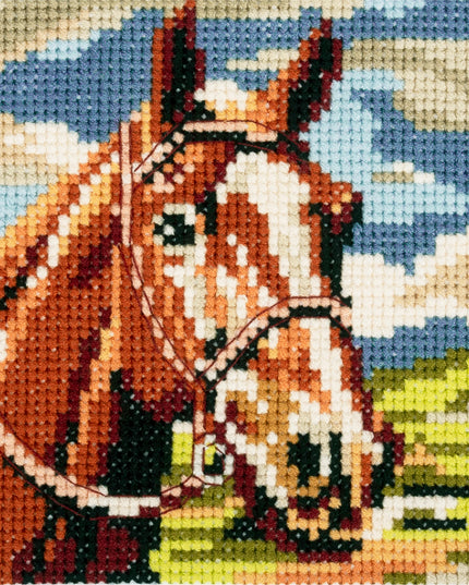 Counted Cross Stitch Kit: Mini: Brown Horse