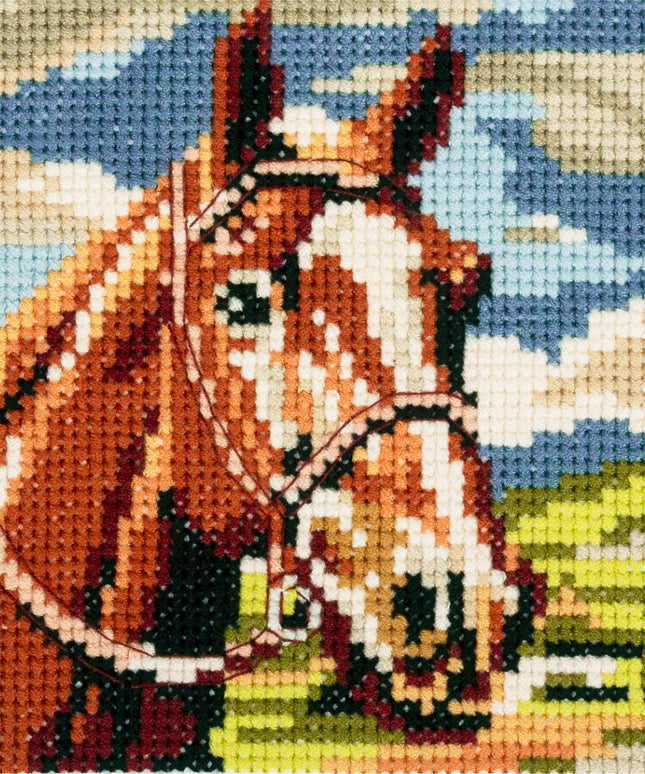 Counted Cross Stitch Kit: Mini: Brown Horse