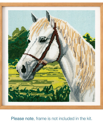 Counted Cross Stitch Kit: Large: White Horse