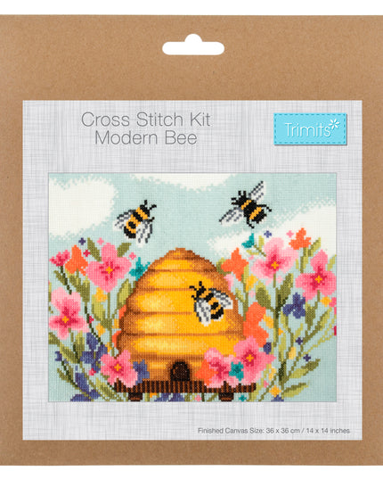 Counted Cross Stitch Kit: Large: Modern Bee