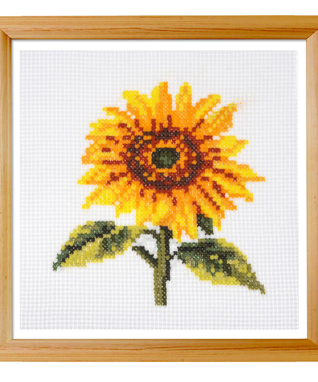 Printed Cross Stitch Kit: Mini: Sunflower