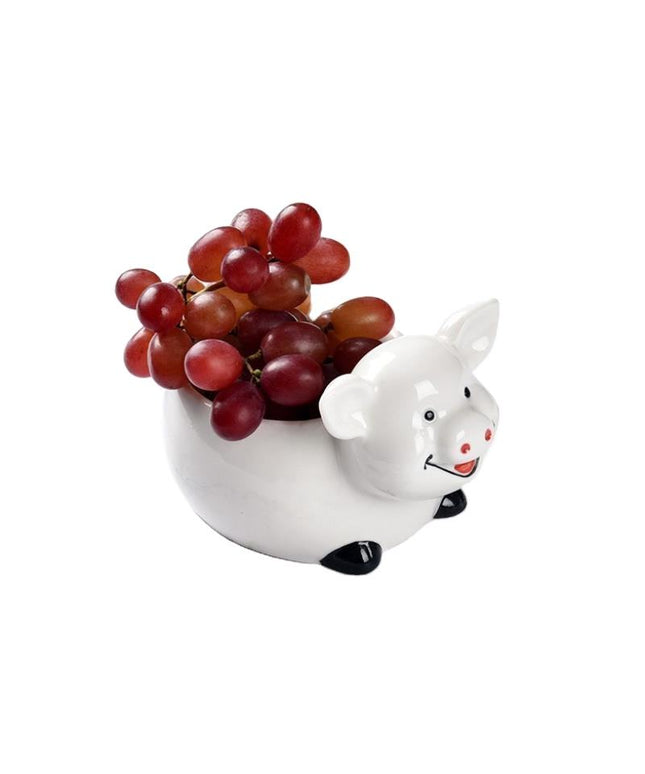 Pig Shaped Ceramic Snack Bowl – Fun Serving Dish for Snacks