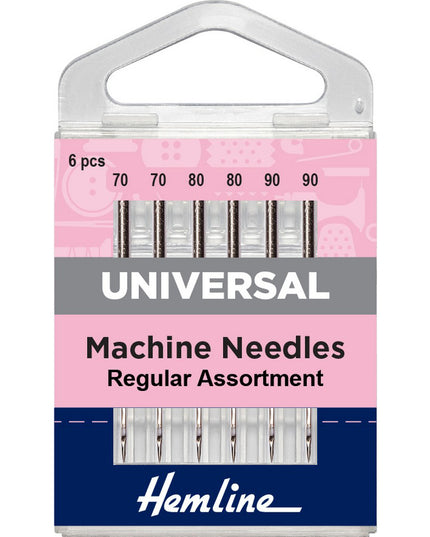 Sewing Machine Needles: Universal: Regular Assortment: 6 Pieces