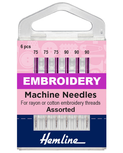 Hemline H108.99 Mixed Embroidery Machine Needles 5pk