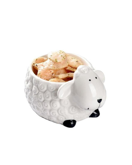 Sheep Shaped Ceramic Snack Bowl – Decorative Serving Dish