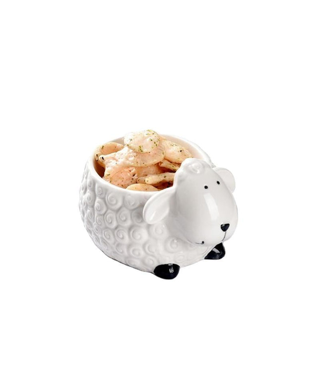 Sheep Shaped Ceramic Snack Bowl – Decorative Serving Dish