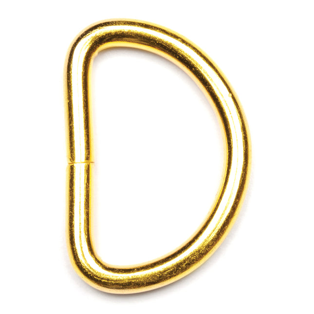 D Rings: 25mm: Gold: 4 Pieces