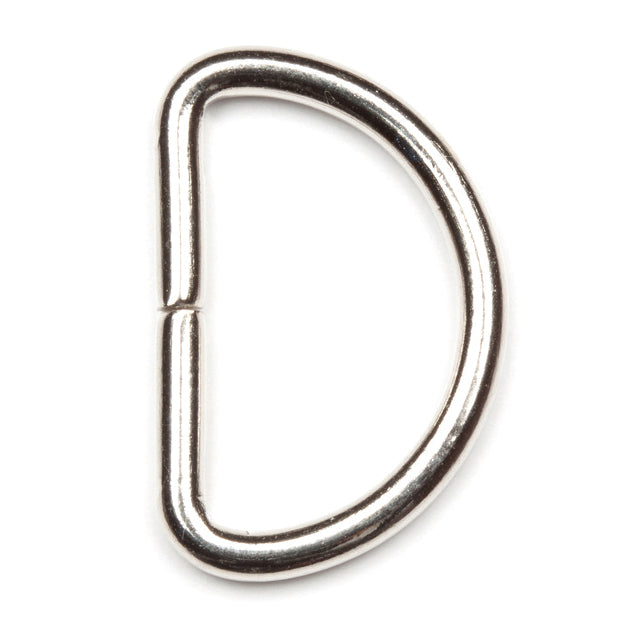 D Rings: 25mm: Nickel: 4 Pieces