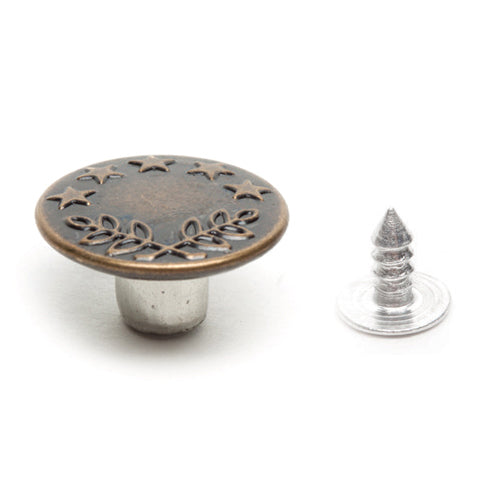 Jeans Buttons: 16mm: Bronze: 6 Sets