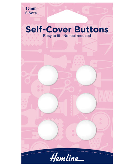 Buttons: Self-Cover: Nylon: 15mm