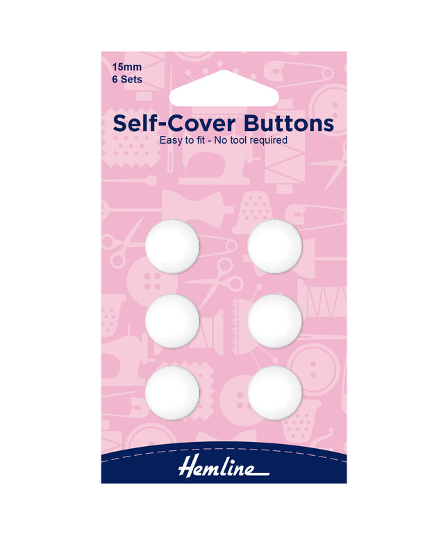 Buttons: Self-Cover: Nylon: 15mm