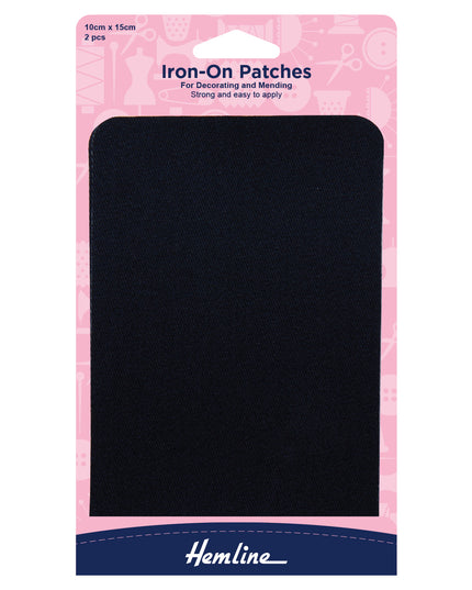Cotton Twill Patches: Navy - 10 x 15cm
