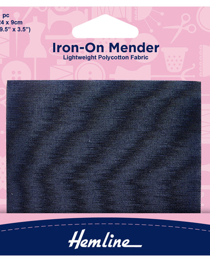 Polycotton Patch: Navy - 24 x 9cm - 1pc