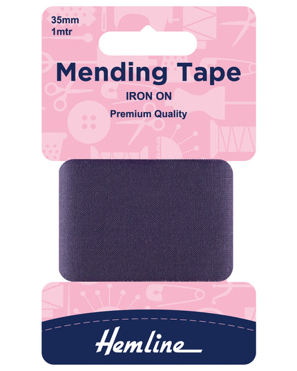 Iron-On Mending Tape: Navy - 100cm x 38mm