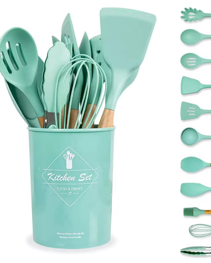 Silicone Cooking Utensils Set Non Stick