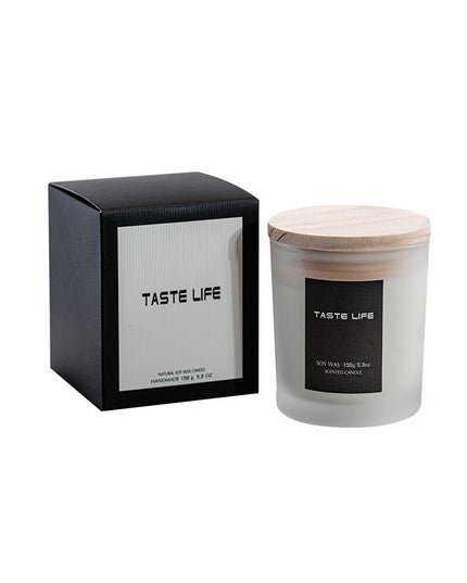 Taste Life Soy Wax Scented Candle 150g/5.3oz Frosted Glass Jar + Box