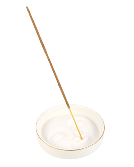 White Moon Face Incense Stick Holder