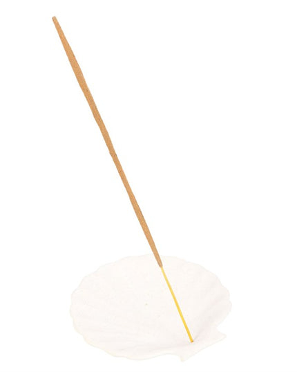 Off White Scallop Shell Incense Stick Holder