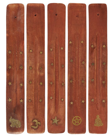 Basic Wooden Incense Holder with Inlay