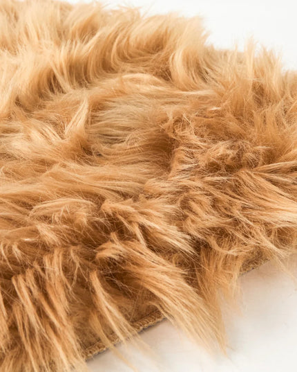 Luxury Faux Fur Latte Cream Room Rug
