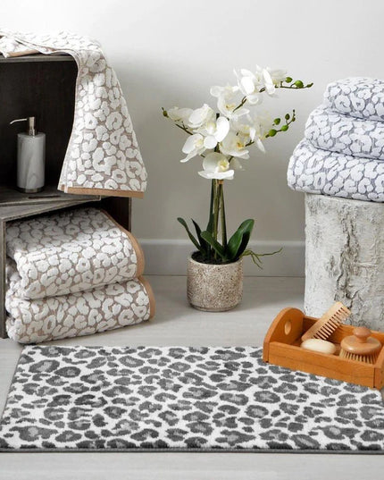 Luxury Sculpted Leopard Print Towels Bath Towel