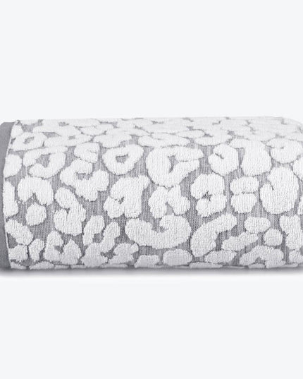 Luxury Sculpted Leopard Print Towels Bath Towel