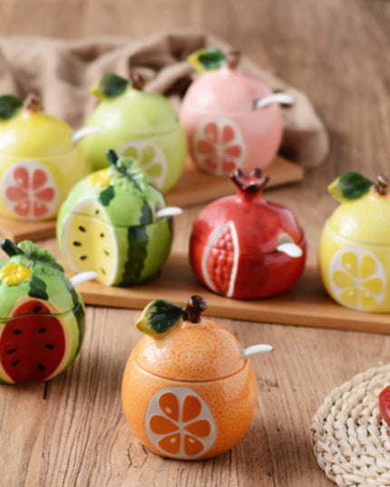 Ceramic Fruit Seasoning Jar