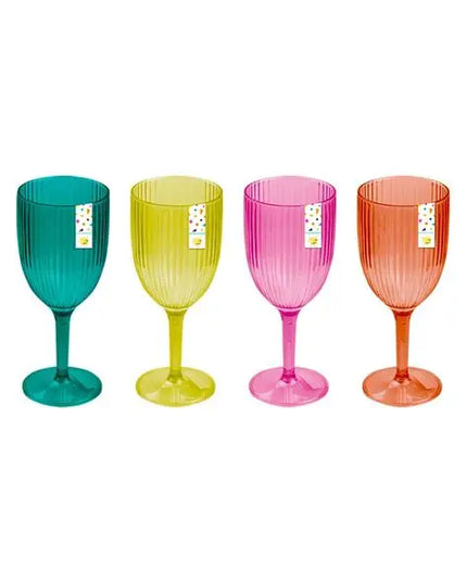 Summer Plastic Wine Glasses