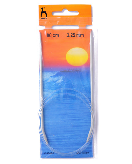 Knitting Pins: Circular: Fixed: Classic: 80cm x 3.25mm