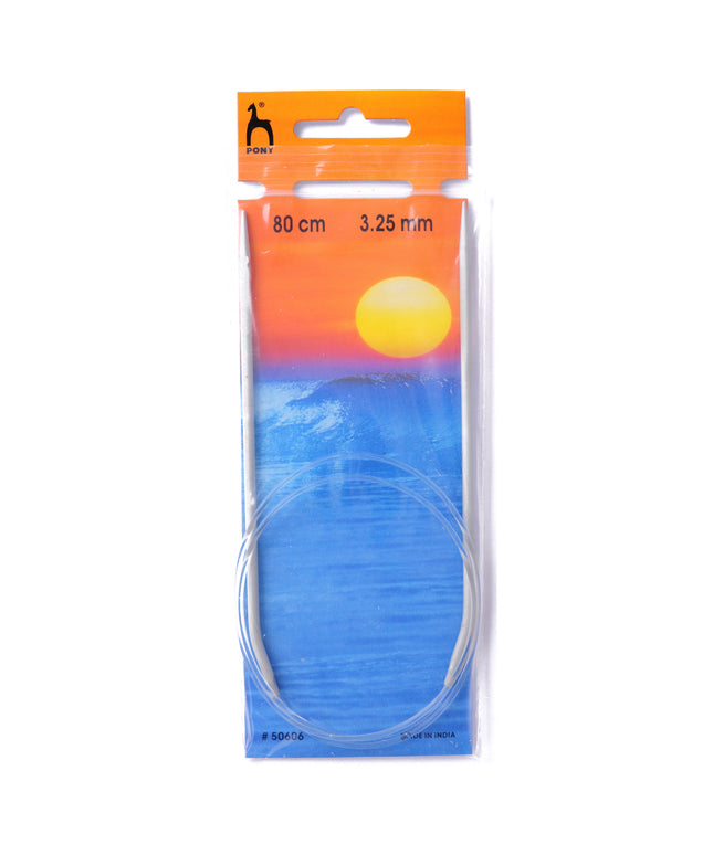 Knitting Pins: Circular: Fixed: Classic: 80cm x 3.25mm