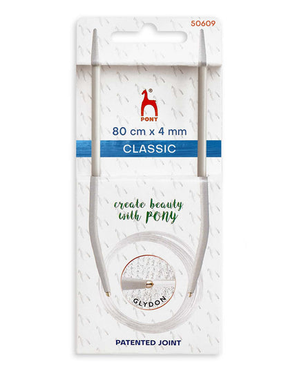 Knitting Pins: Circular: Fixed: Classic: 80cm x 4.00mm