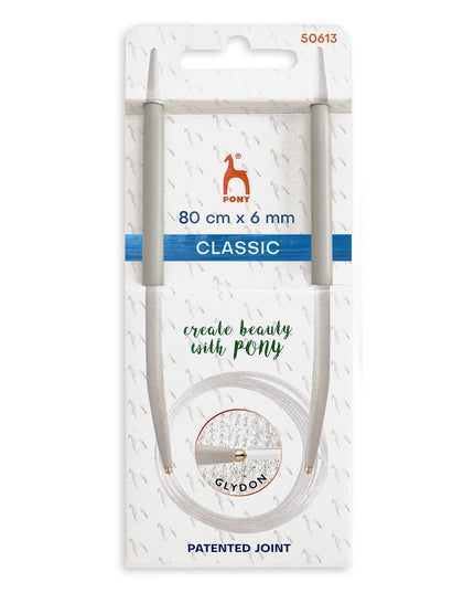 Knitting Pins: Circular: Fixed: Classic: 80cm x 6.00mm