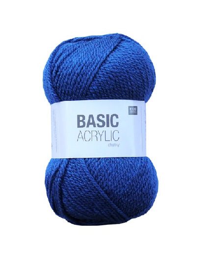 Rico Design Basic Acrylic Yarn Medium Blue 100g – 156m