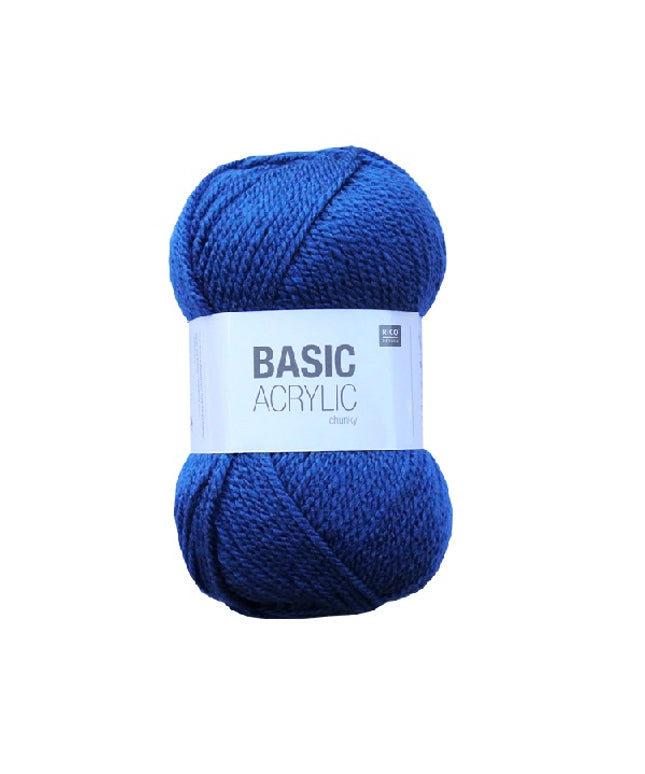 Rico Design Basic Acrylic Yarn Medium Blue 100g – 156m