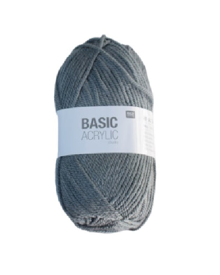 Rico Design Basic Acrylic Yarn Blue-Grey 100g