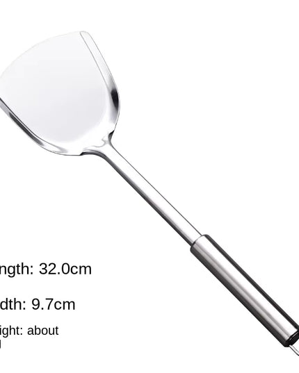 Stainless Steel Wok Spatula Turner with Long Handle – Heavy Duty Kitchen Utensil