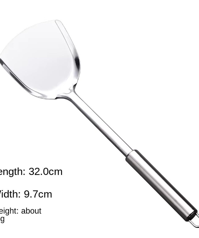 Stainless Steel Wok Spatula Turner with Long Handle – Heavy Duty Kitchen Utensil
