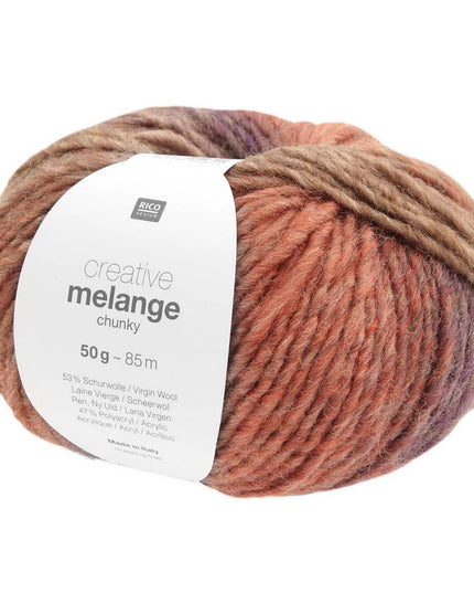 Rico Design Creative Melange Chunky Yarn – 50g Ball – Autumn Leaves (Shade 077)