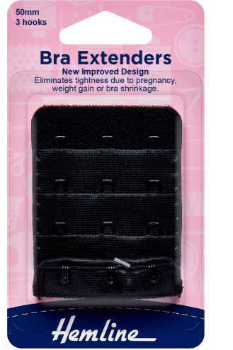 Bra Back Extenders: 50mm: Black