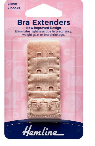 Bra Back Extenders: 28mm: Nude