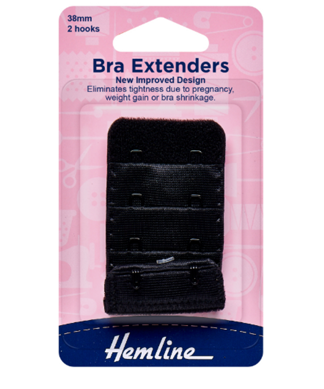Bra Back Extenders: 38mm: Black