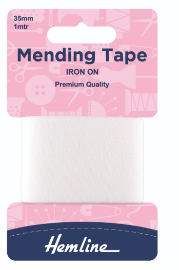 Iron-On Mending Tape: White - 100cm x 38mm