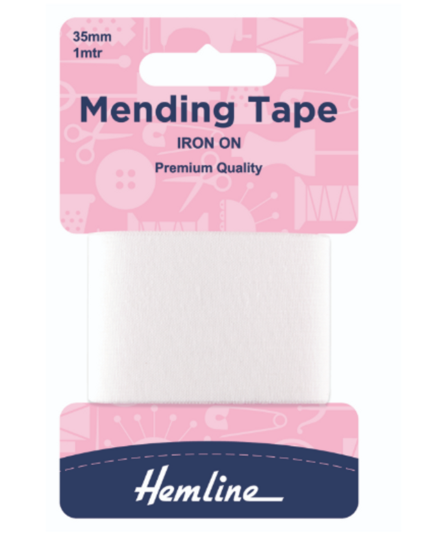 Iron-On Mending Tape: White - 100cm x 38mm